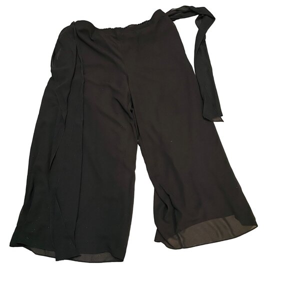 Xscape Woman By Joanna Chen Black Wide Leg Pants 22W Plus Size Length 41" Waist - Picture 1 of 3